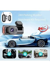 Resim 4k Wifi Çift Kameralı Araç Kamerası Gece Görüşlü G-sensörlü Dash 