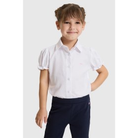 Resim U.s. Polo Assn. Kız Çocuk Beyaz Gömlek Kısa Kollu 50324744-VR013 