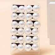 Resim 12 çift/set Beyaz Taklit Çivi Küpeler Yuvarlak Top 10mm 12mm Düğün Partisi Hediyesi 