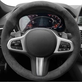 Resim Kaymaz Süet Araba Direksiyon Kılıfı Bmw M Spor G30 G31 G32 G20 G21 G11 G12 G14 Style 2 Style 2 