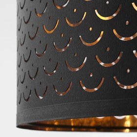 Resim Abajur başlığı, siyah-pirinç rengi, 44 cm 