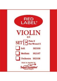 Resim Super Sensitive Red Label Keman Teli Takım 