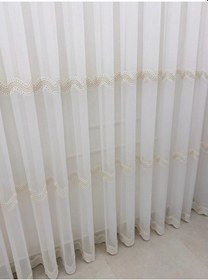 Resim Nivemeshome Perlina Gold Detay 1/3 Pileli Tül Perde Apm Gold 