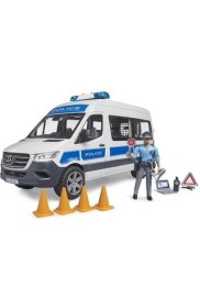 Resim Bruder MB Sprinter Polis Minibüsü, Sürücüsü ve Aksesuarları BR02683 