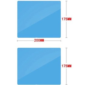 Resim 2 Adet 175x200mm-30 Cm X 100 Cm Boyutu Yağmur Geçirmez Film Ayna Dikiz Aynası Anti Sis Banyo Aynası Net Gör 