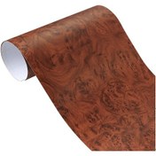 Resim 30/10 100cm Pvc Yapışkan Ahşap Tane Dokulu Araba Vinil Sarılmış Film Araba W1303 50x200cm 1 Piece Set 