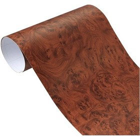 Resim 30/10 100cm Pvc Yapışkan Ahşap Tane Dokulu Araba Vinil Sarılmış Film Araba W1303 50x200cm 1 Piece Set 