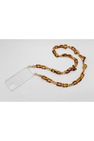Resim Timya Gold Chain Telefon Askısı Leopar 