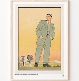 Resim Gri Takım Elbiseli Genç Adam, Poster 