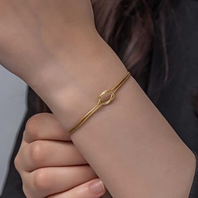 Resim Silver Gold Love Knot Women's Bracelet 