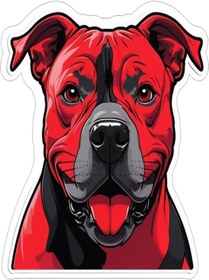Resim 9x9 Cm Pitbull Sticker Araba Motor Laptop Kask Sticker 