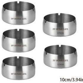 Resim Dashanshop 5 Adet Şık Kişiselleştirilmeli Frosted Gümüş Pirinç Küllük Seti Kurumsal Hediye 