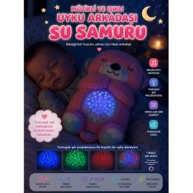 Resim Kasımoğulları Concept Müzikli ve Işıklı Uyku Arkadaşı Su Samuru -peluş Bebek Uyku Oyuncağı 