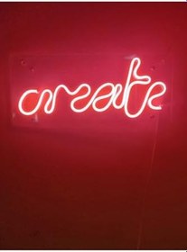 Resim Dekoraven Create Neon Şekiller Işaret Led Dekoratif Duvar Aydınlatması Neon Duvar Yazısı, credraven 