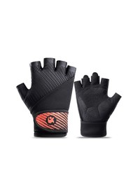 Resim Tam Avuç Koruması İle Nefes Alabilir Parmaksız Egzersiz Eldivenleri Ağırlık Kaldırma, Bisiklet Ve Egzersiz İçin 