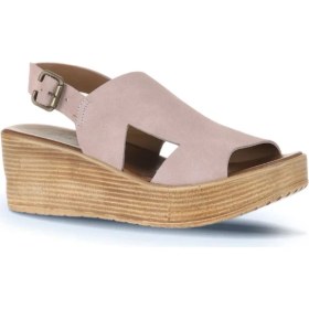 Resim Bueno Shoes Pudra Alf Süet Kadın Dolgu Topuklu Sandalet 01WA4705 01WA4705 