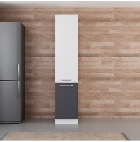 Resim Minar 45 Cm Mutfak Boy Dolabı - Beyaz/antrasit D45-a1 