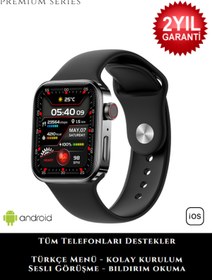 Resim SONREİR Watch 8 Promax 45mm Nfc Gps Fitness Arama Yapabilen Akıllı Saat Iphone Huawei Xiaomi Samsung Uyumlu 