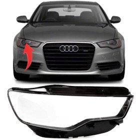Resim gkl Audi A6 C7 Kasa Sağ Far Camı 2011-2014 