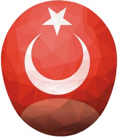 Resim Türk Bayrağı Görselli - Bilek Destekli Oval Türk Bayrağı Temalı Mouse Pad 