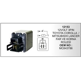 Resim Toyota Uyumlu Mitsubishi Role 12V 3P 504629452 