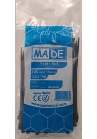 Resim Made Kablo Bağı 3,6x150 Mm Siyah 100 Lü 