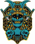 Resim UBGA GIFT Skull 40 Cm Özel Tasarım Motor Kask Araba Duvar Stıcker Çıkartma 