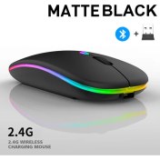 Resim Jingyi Bluetooth 5.0 Kablosuz USB Şarj Edilebilir Rgb Fare Bt5.2 Dizüstü Bilgisayar Pc Macbook Oyun Faresi 2.4 Ghz 1600 Dpı (Yurt Dışından) 