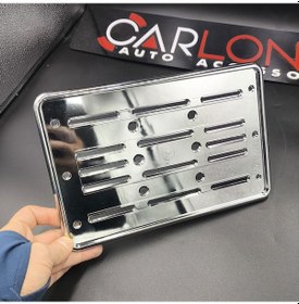 Resim Motorsiklet Plakalık-plastik Üzeri Kromaj Kaplama-parlak-26 X 17cm 