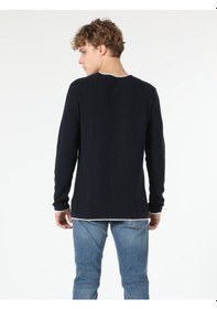 Resim Colin's Regular Fit Bisiklet Yaka Lacivert Erkek Kazak CL1056038_Q1.V1_NAV 