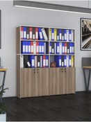 Resim Kenzlife Klasör Dolabı Kilitli Ilgar Crd 175*160*30 Klasörlük Kitaplık Ofis Arkalıksız 