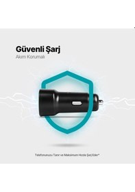 Resim Ttec 2cks30cs Smartcharger 2.4a Araç Şarj Aleti + Usb-c Kablo 1 Adet 