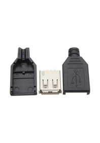 Resim 4 Pin Dişi Usb Soket - Plastik Kapaklı Usb Bağlantı 