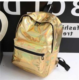 Resim Prestigegoods Lebıhmurah Wbp196 Hologram Okul Sırt Çantası, Kadın/kızlar, Altın Siyah, Tote Seyahat Çantası Siyah 