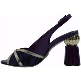 Resim Poletto Hakiki Deri /tekstil Altın-sax Mavı Sandalet Topuklu 380 13-527 Altın 