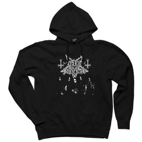 Resim Dark Funeral Grup Face Siyah Kapşonlu Sweatshirt Hoodie Siyah 