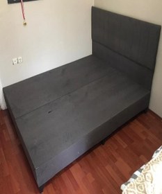 Resim Baza Başlık Çift Kişilik 160x200 Sandıksız Kör Tay Tüyü Kumaş Suntalam 