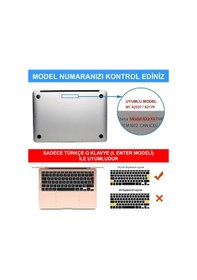 Resim Apple Uyumlu MacBook Air 13 Inç 2021 M1 A2337 Mat Kılıf + Klavye Kılıfı + Film (544441713) 