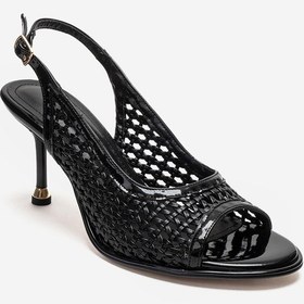 Resim Luvishoes Bonıto Siyah Örgü Kadın İnce Topuklu Ayakkabı 