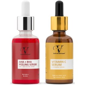 Resim Vitanova Aha-Bha Peeling Serum 30 ML + Vitamin C Serum 30 ML 