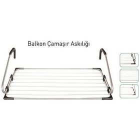 Resim 100 Cm Balkon Petek Üstü Çamaşır Kurutma Askılığı 