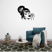 Resim Gizemli Bakış Metal Duvar Dekoru 