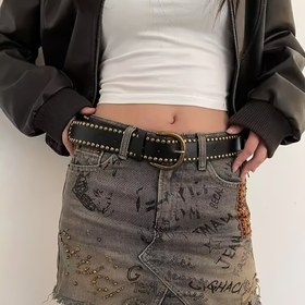 Resim Kadın Vintage Punk Tarzı Kemer, Çift Sıra Düğümlü Tasarım, Günlük, Hafta Sonu, Parti için Rahat Sokak Modası Aksesuarı - Tekstil Malzemesi Olmayan, Tüy Yok 