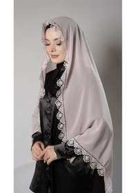 Resim Hürrem Bone Pudra Namaz Başörtüsü Şal Şifon Kumaş Güpürlü 202106 06 