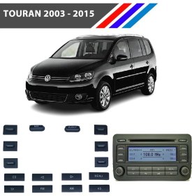 Resim Zetoto Vw Touran Radyo CD Çalar Tuş Takımı 16 Parçalı 2003 - 2015 