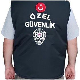 Resim Özel Güvenlik Yelek Siyah 