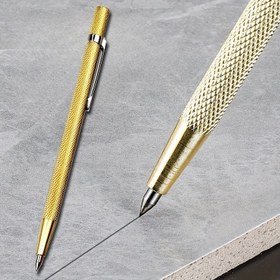 Resim Metal Alaşım Cam Kesici, Fayans Kesme Bıçağı, Mermer İşaretleme Kalemi, Çelik Plaka Oyma ve Gravür DIY Aracı, Cep Klipsi ile, Sağ ve Sol El Kullanımı, Dikdörtgen Gövde, Ekstra İnce Uç 