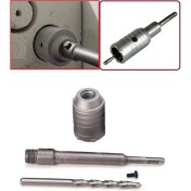 Resim Depolife 35mm Beton Delik Sondaj Pancı Kırıcı Delici İçin Elmaslı Karot Testere Matkap Ucu Sds Adaptörlü Şaft 