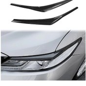 Resim Xuweiwei 2024 2023 2022 2021 2019 2018 8 Nesil Camry Karbon Fiber 2 Adet Far Kaş Kapağı Aksesuar Dekorasyonu 