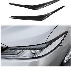 Resim Xuweiwei 2024 2023 2022 2021 2019 2018 8 Nesil Camry Karbon Fiber 2 Adet Far Kaş Kapağı Aksesuar Dekorasyonu 